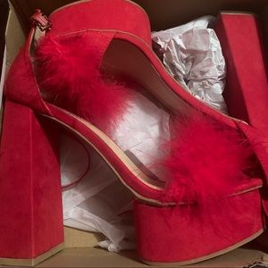 Fashion nova red heels